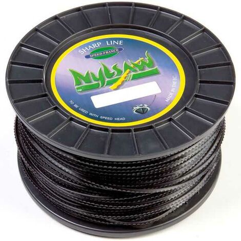 Matijardin – Fil nylon cranté 3 mm x 132 m – Ultra résistant pour débroussailleuse – Coupe nette sans éclat – Fabriqué en France