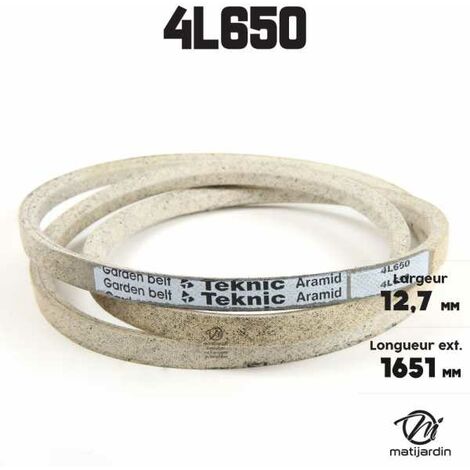 Courroie Tondeuse 4L620 Kevlar Trapézoïdale - 12.7 Mm X 1575 Mm, Compatible Castelgarden, Honda, Husqvarna, John Deere, Murray, Stiga - 12
