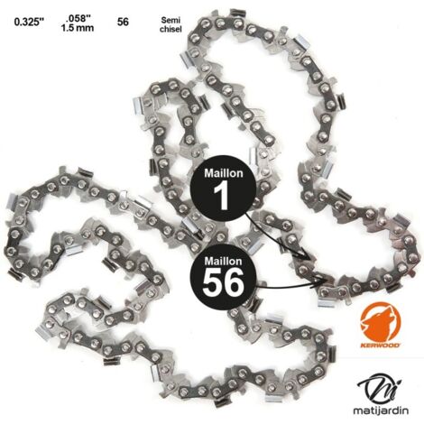 Guide De Tronçonneuse 50cm 3/8" 72 Maillons Avec 2 Chaînes à Gouge Carrée - Compatible Oleo Mac GSH 560 - 4