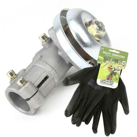 Renvoi d'angle pour débroussailleuse carré 5x5 mm + gants multi-services (1/5)