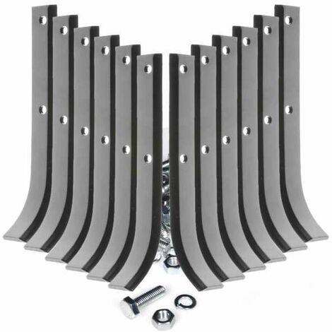 Matijardin – Couteaux de fraises pour motoculteur – Lot de 6 paires droite/gauche – Ø360 mm – Installation facile avec boulons inclus