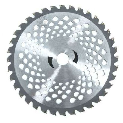 Lame disque carbure tungstène 36 dents débroussailleuse. Ø 230 mm. Alésage 25,4 mm. Multi-aérations