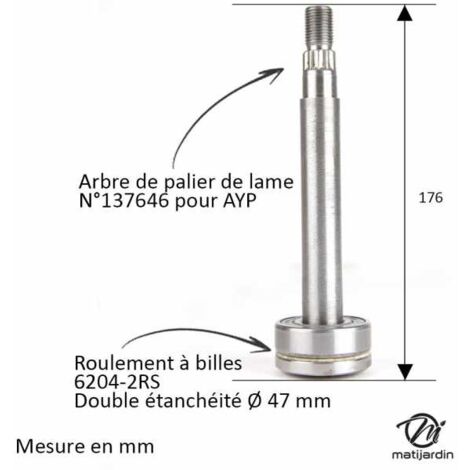 Pour Tracteur Tondeuse TD 4125 SECURA 2x Roulement à Billes (Palier De Lame) Compatible Avec Viking Roulement Palier Lame Yard-Man