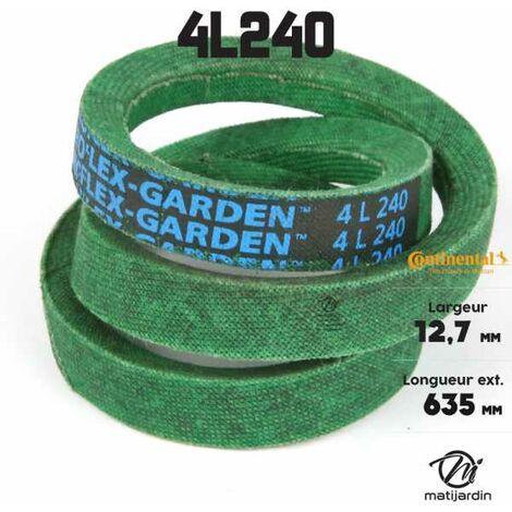 Courroie tondeuse 4L240 Continental Kevlar - 12,7 x 7,2 x 610 mm
