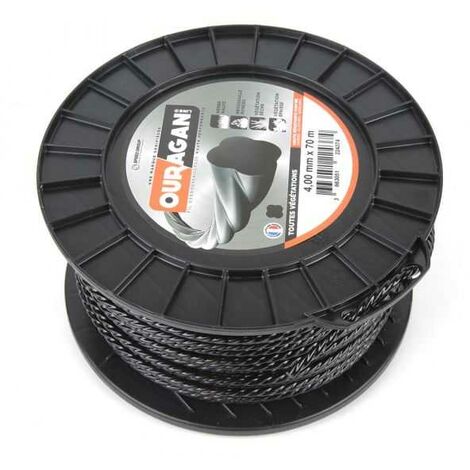 Fil débroussailleuse Ouragan 4 mm x 70 m Spirale Bobine (1/5)