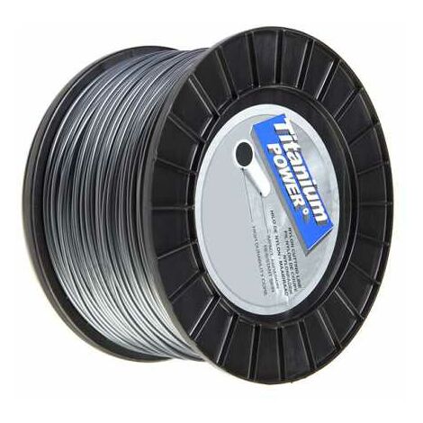 Fil Titanium 2,5 mm x 243 m. Rond. Bi-matière. Bobine. Fil débroussailleuse (1/5)