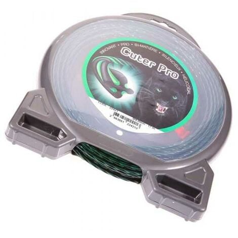 Fil Nylon 4,5 Mm X 98 M. Carré. Orange. Bobine. Fil Débroussailleuse