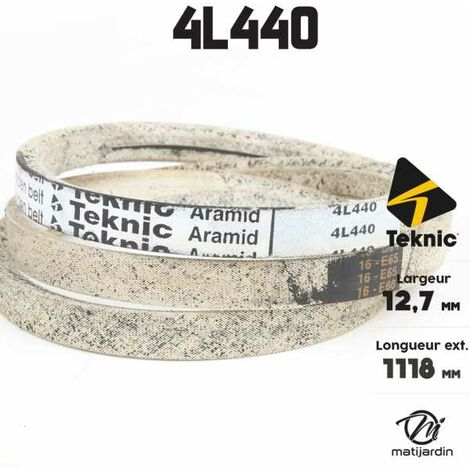 Courroie Trapézoïdale A42 / 4L440 - 1/2 Pouce X 44 Pouces - Pour Tondeuse Industrielle Et Lourde