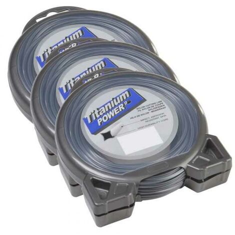 Fil Titanium 3 mm x 22 m Carré Bi-matière Blister par 3 (1/5)