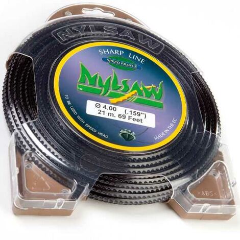 Fil nylon cranté Nylsaw blister 4 mm x 21 m