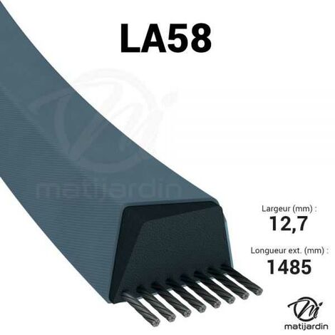 Courroie tondeuse Mitsuboshi LA58 trapézoïdale  12,7 x 1492 mm (1/4)