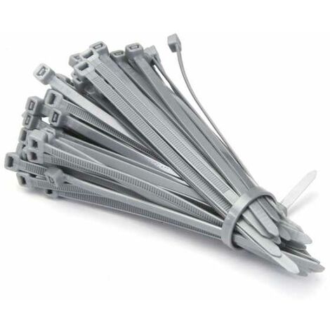 Collier de serrage flexible x100. Plastique autobloquant. 4,8 x 100 mm