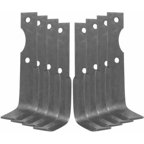 Matijardin – Outils de fraises pour motoculteur Agria – Lot de 4 paires – Longueur 185mm – Alésage 8,5mm – Épaisseur 4mm