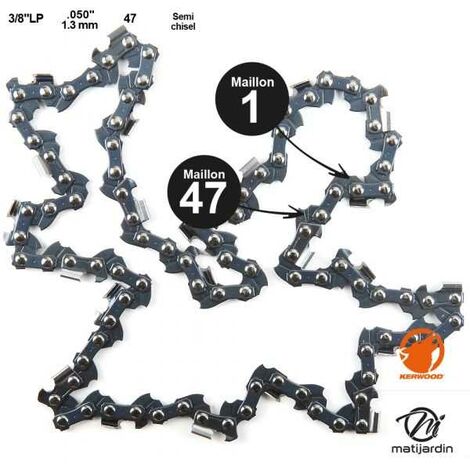 Chaîne tronçonneuse 72E .325 1,3mm - chaînes Kerwood - Matijardin