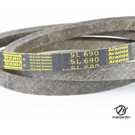 Courroie Tondeuse 5L690 Kevlar Trapézoïdale 15,8x1753 Mm - Compatible Teknic, Ariens, MTD, AMF - Pour Autoportées 36"