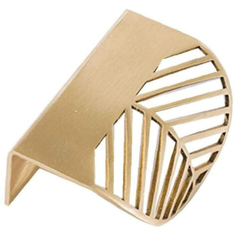 DEWIN Drawer Handles and Knobs 4pcs Leaf Shape Cabinet Pulls Brass Gold Furniture Handles Kitchen Door Knobs