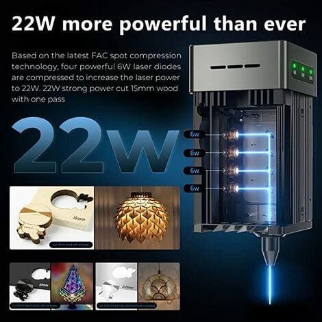 Creality Falcon 2 Laser Engraver 22W, Laser Engraving Machine, Engraving  Machine with Air Assist, 25000mm/min, Flame Detection, Limit Switch, for