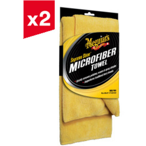 Lot de 2 Meguiar’s® Microfibres jaune supreme shine, 18 inch x 24 inch (40 cm x 60 cm), 1/emballage