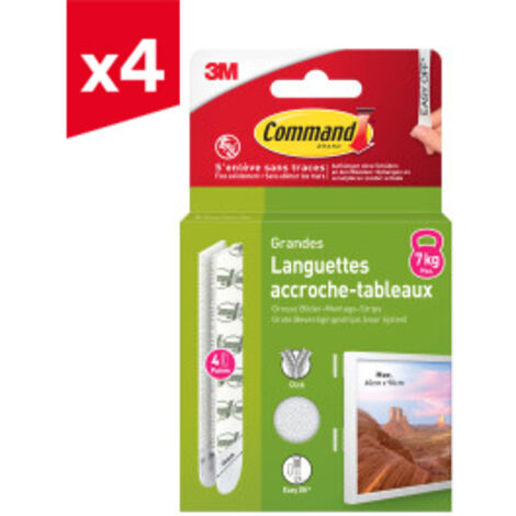 Lot de 4 languettes pour tableaux Command™ L