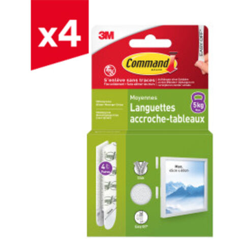Lot de 4 languettes Command™ M - Blanc (1/5)