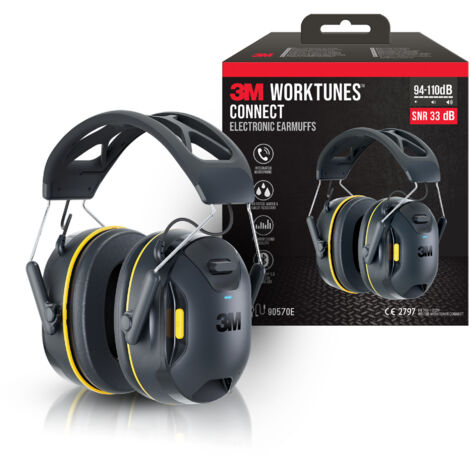 Protection auditive sans fil 3M™ WorkTunes™ Connect dotée de la technologie Bluetooth® 90570E-1