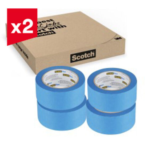 2 lots de 4 rubans de masquage Multi-Surfaces ScotchBlue™, 36 mm x 41 m, soit 8 Rouleaux, 100% PEFC, SGSCH-PEFC-COC-110078