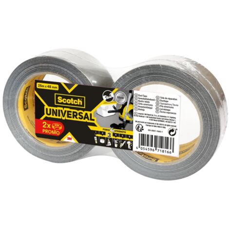 Lot de 3 toiles de réparation UNIVERSAL Scotch® - Gris, 25 m x 48 mm (1/5)