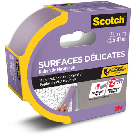 Ruban de masquage Surfaces Délicates Scotch®, 36 mm x 41 m, 1 Rouleau/Emballage, 100% PEFC SGSCH-PEFC-COC-110078