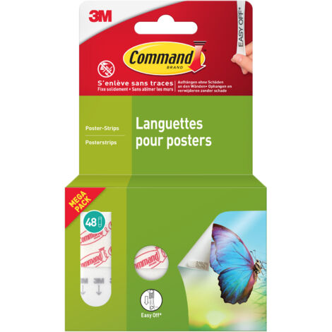 Lot de 2 languettes pour posters Command™, Pack économique, 48 languettes par paquet (1/5)