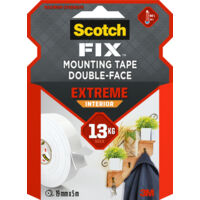 Lot de 2 rubans d’assemblage double face pour un usage intérieur Scotch-FIX™ Extreme, 19 mm x 5 m, 1 rouleau/paquet