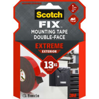 Lot de 2 ruban d'assemblage double face pour l’extérieur Scotch-FIX™ Extreme, 19 mm x 5 m, 1 rouleau/paquet