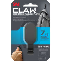 Crochet pour plaque de plâtre 3M CLAW™ 7 kg, noir, 1 crochet