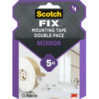 Lot de 2 rubans d'assemblage double face Scotch-FIX™ Mirror, 19 mm x 5 m, 1 rouleau/paquet