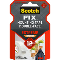 Lot de 3 rubans d’assemblage double face pour un usage intérieur Scotch-FIX™ Extreme, 19 mm x 1,8 m, 1 rouleau/paquet