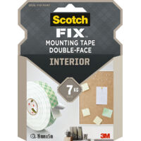 Lot de 3 rubans d’assemblage double face pour un usage intérieur Scotch-FIX™, 19 mm x 5 m, 1 rouleau/paquet