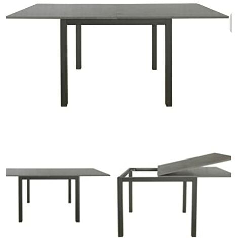 Tavolo allungabile da 140, 160, 180 o 200 cm piano in legno e struttura in  due
