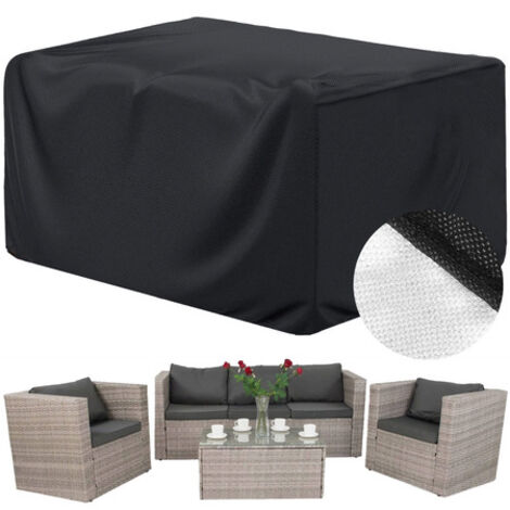 Funda para muebles de 180x120x74 cm, color negro, resistente al agua. (1/5)