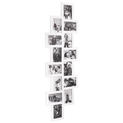 Marco de fotos con 14 fotos, marco múltiple, blanco, de tamaño 10x15. (1/5)