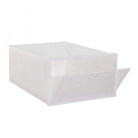 Caja Zapatero Plegable Plástica Blanco