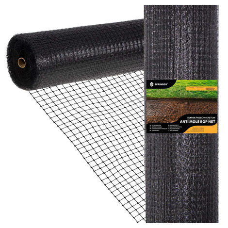 Malla antitopos de 2x50 m, resistente a topos y ratones topos, con un peso de 45 g/m2.