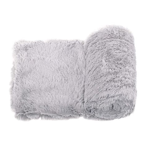 Manta Plaid de Invierno Zig Zag extra suave con tejido de borreguito en  gris Tamaño 140x190 cm