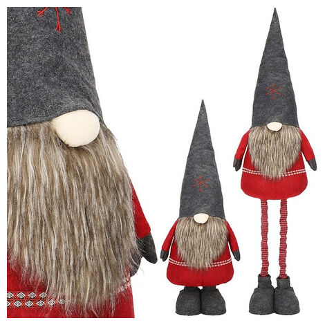 Skrzat navideño de 95-160 cm, gnomo con patas telescópicas. (1/5)
