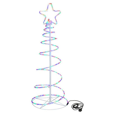 Serpiente de luz de 8 metros multicolor con 192 luces LED para árbol de Navidad exterior IP44.