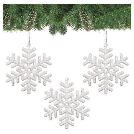 Pack De 3 Brillo Decoraciones Para Árbol De Navidad - Adornos Colgantes Multicolor Fiesta Hogar