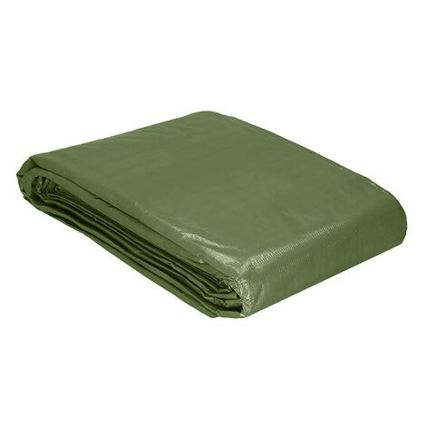 Plandeka 2x4m 120g/m2 - gruesa lona protectora verde. (1/5)