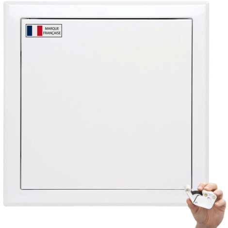AIROPE–400x400 MM Trappe de Visite en Acier Blanc,Fermeture à Loquet Sécurisé,Spéciale Plafond et Mur,Panneau d’Accès Compteur d’Eau,Baignoire,Tuyaux