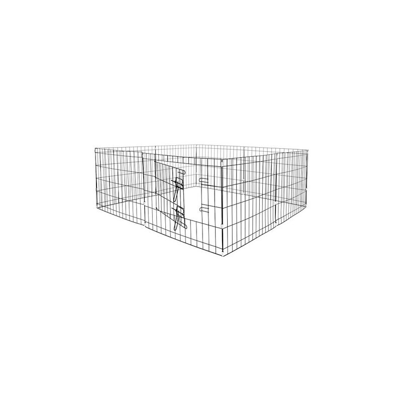 Enclos pour animaux, enclos pour chiots, 122 x 80 x 70 cm, noir