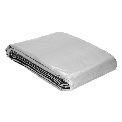 Bâche de Protection en Polyéthylène resistant et impermeable 240g/m² gris  et noir 4x6m