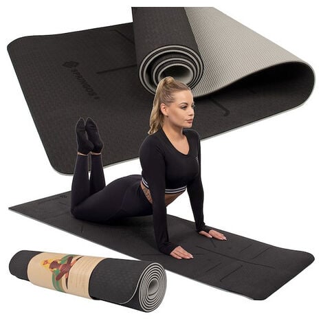 HOMCOM Barres Pliables et Tapis de Gymnastique, Yoga