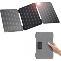 Panneau solaire portable 30W – Charge rapide 18W USB-C et USB-A QC3.0 – Étanchéité IP68 – Compatible avec petites centrales électriques
